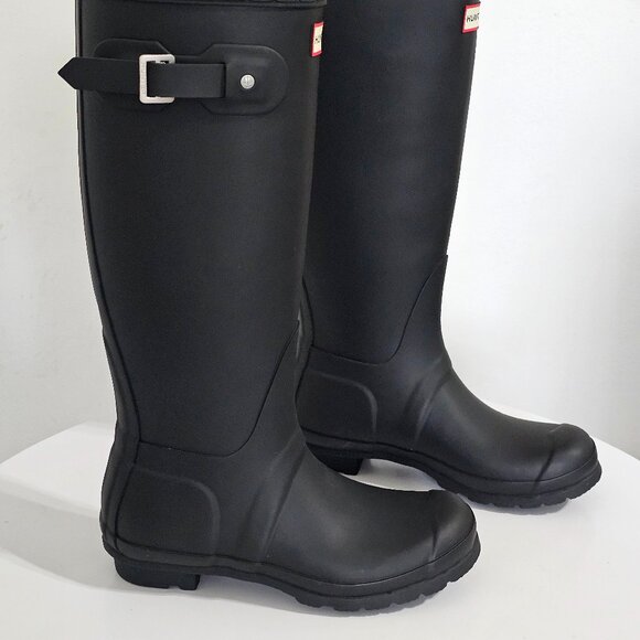 NIB Women's Hunter Original Tall Rain Boots in black, Size 7 - Picture 3 of 16